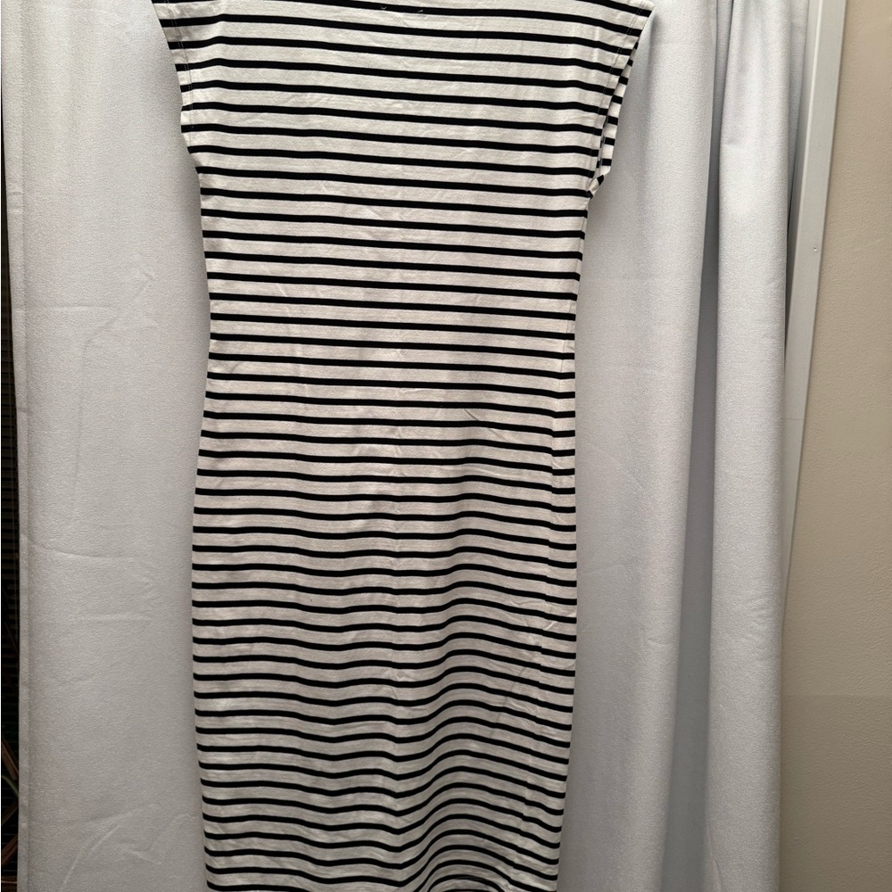 Black and White Striped Dress